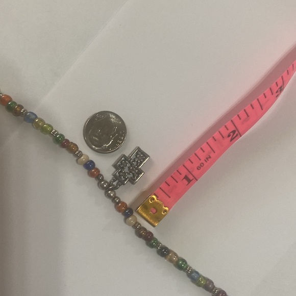 Beaded Necklace with Cross Pendant - Picture 6 of 6